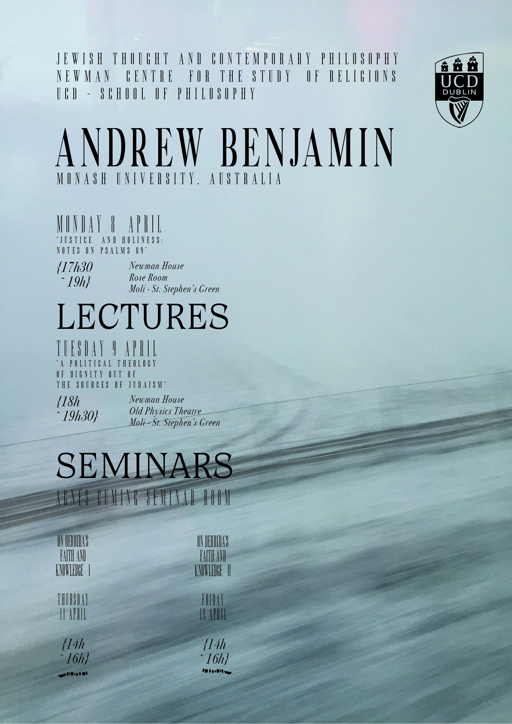 Newman Centre Event: Jewish Thought & Contemporary Philosophy: Prof. Andrew Benjamin